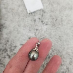 NEW IMPERIAL PEARL STIRLING SILVER TAHITIAN PEARL NECKLACE